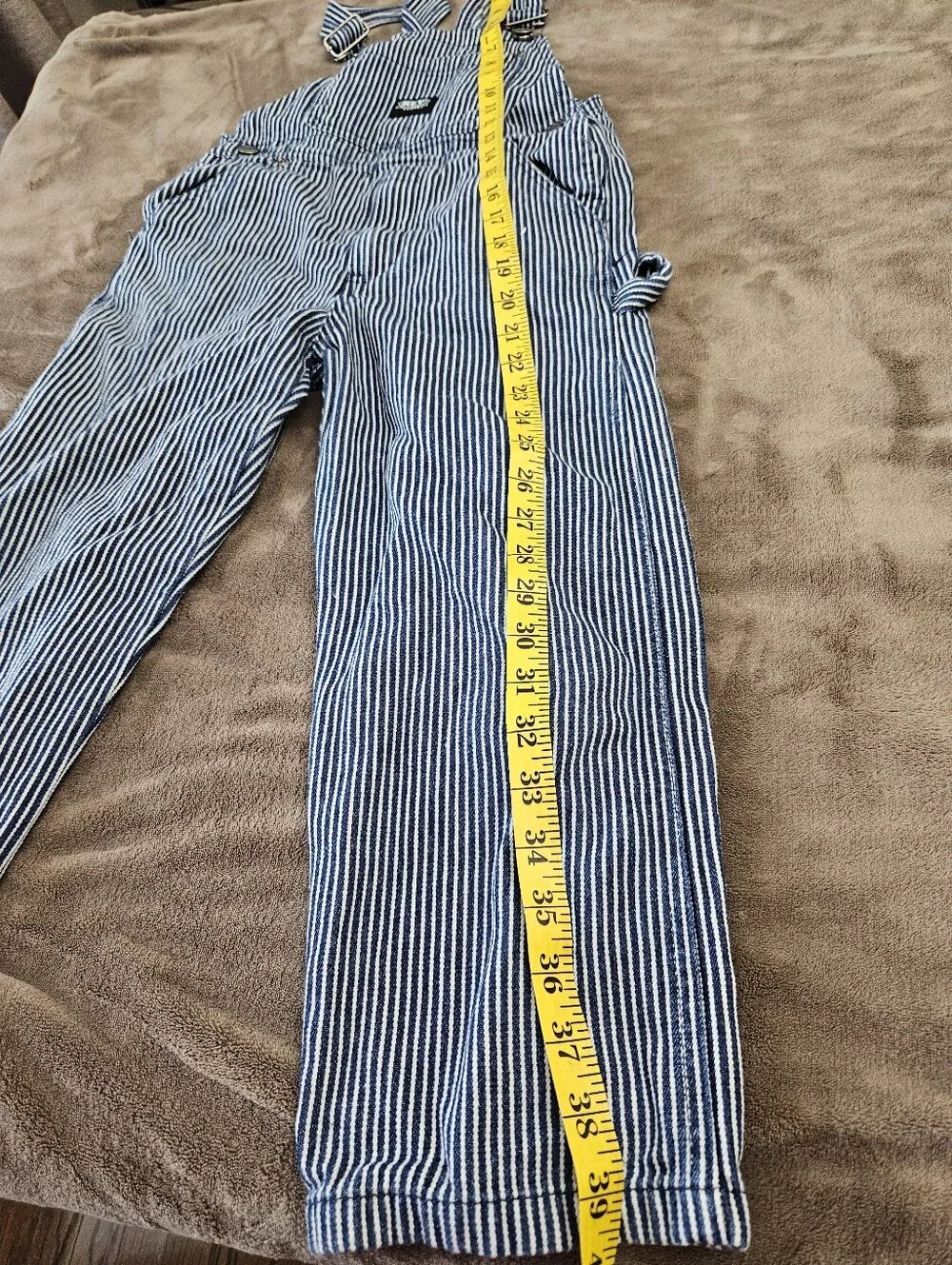 Kids Striped Overalls One-Piece - Navy/White Size 7